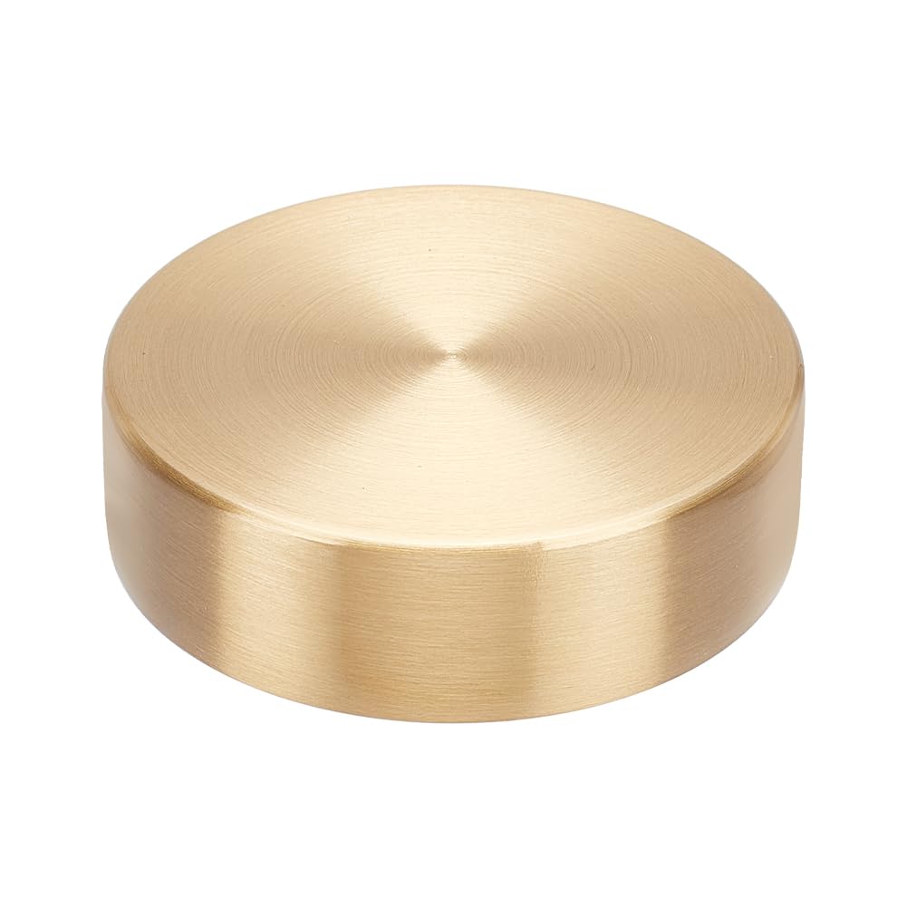 PH PandaHall Runder Block Briefbeschwerer Chinesischer Kalligraphie Briefbeschwerer Messing Goldener Papierbeschwerer Hält Papier Flach Für Den Schreibtisch Zuhause Büro Frühlingsfest 5x1.5cm