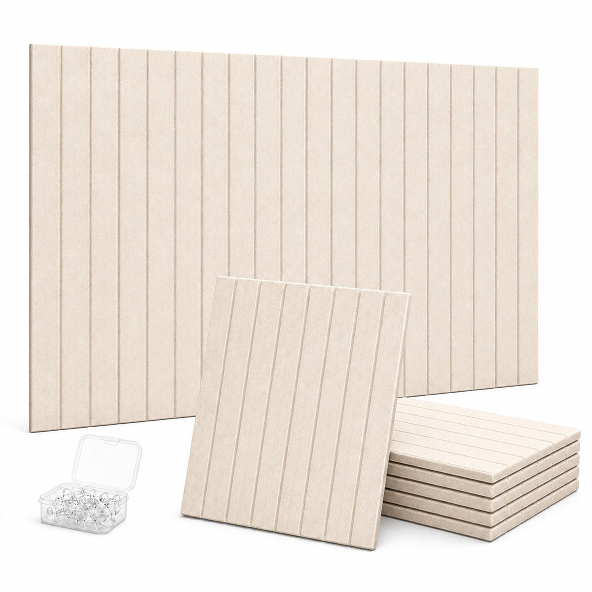 Filz Pinnwand 90 x 60 cm, 6er Set Beige