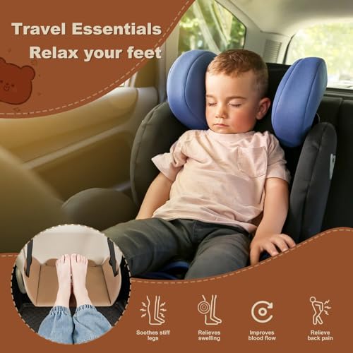 Fußstütze Kinder, Verstellbare Fußstütze Flugzeug, Reisezubehör für Flugzeuge/Auto, Nützliche Flugzeug Gadgets Machen Fernreisen Einfach und Bequem