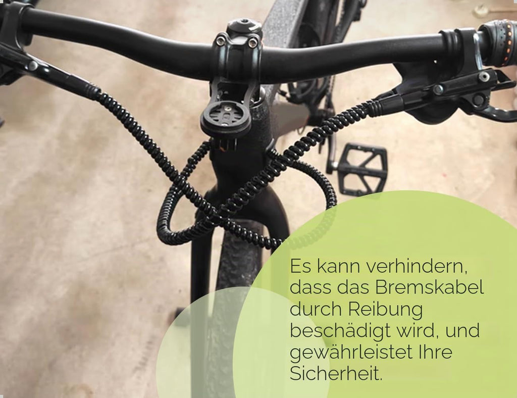 2 Stück Spiral Kabelschlauch,Flexibler Kabelschutz,E Scooter Zubehör,verwendet für Fahrrad Heimkino Büro Arbeitsplatz Audiogeräte DIY Projekte(Schwarz)