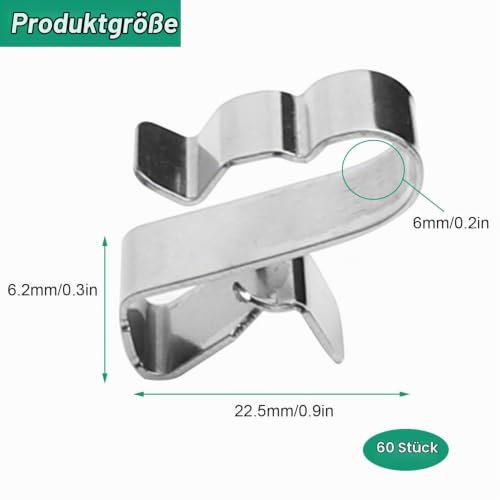 60 Solarkabel-Clips aus Edelstahl für PV-Kabel