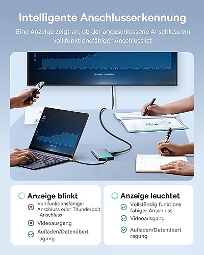 【Chip-Optimiert】Baseus USB C Docking Station 3 Monitore, 13-in-1 USB C Hub mit 2 HDMI 4K@60Hz, DisplayPort 4K@60Hz, VGA, USB 3.1 10 Gbps, PD 100W und Ethernet für Dell/HP/Lenovo/Surface Laptop