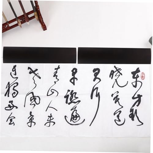 SHINEOFI Holzpapiergewicht Für Kalligraphie Praxis Chinesisches Kalligraphie Papiergewicht Rechteckiger Briefbeschwerer Schreibtischdeko Für Schreiben Und Zeichnen 7.28 X 1.57 X 0.98 in