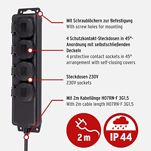 Brennenstuhl Steckdosenverteiler IP44 4-Fach