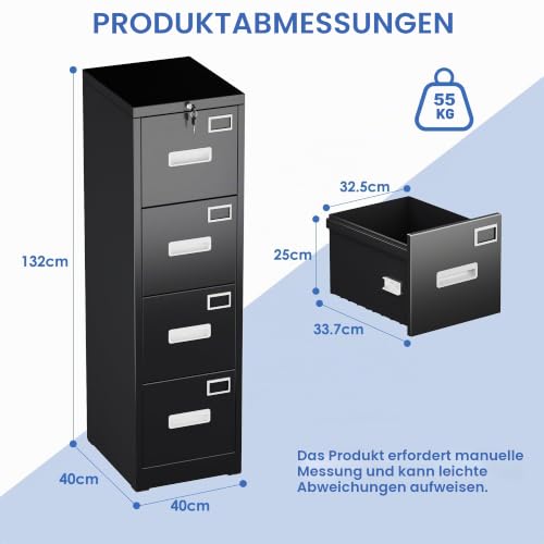 Metall Vertikal Hängeregisterschränke A4,Büroschrank