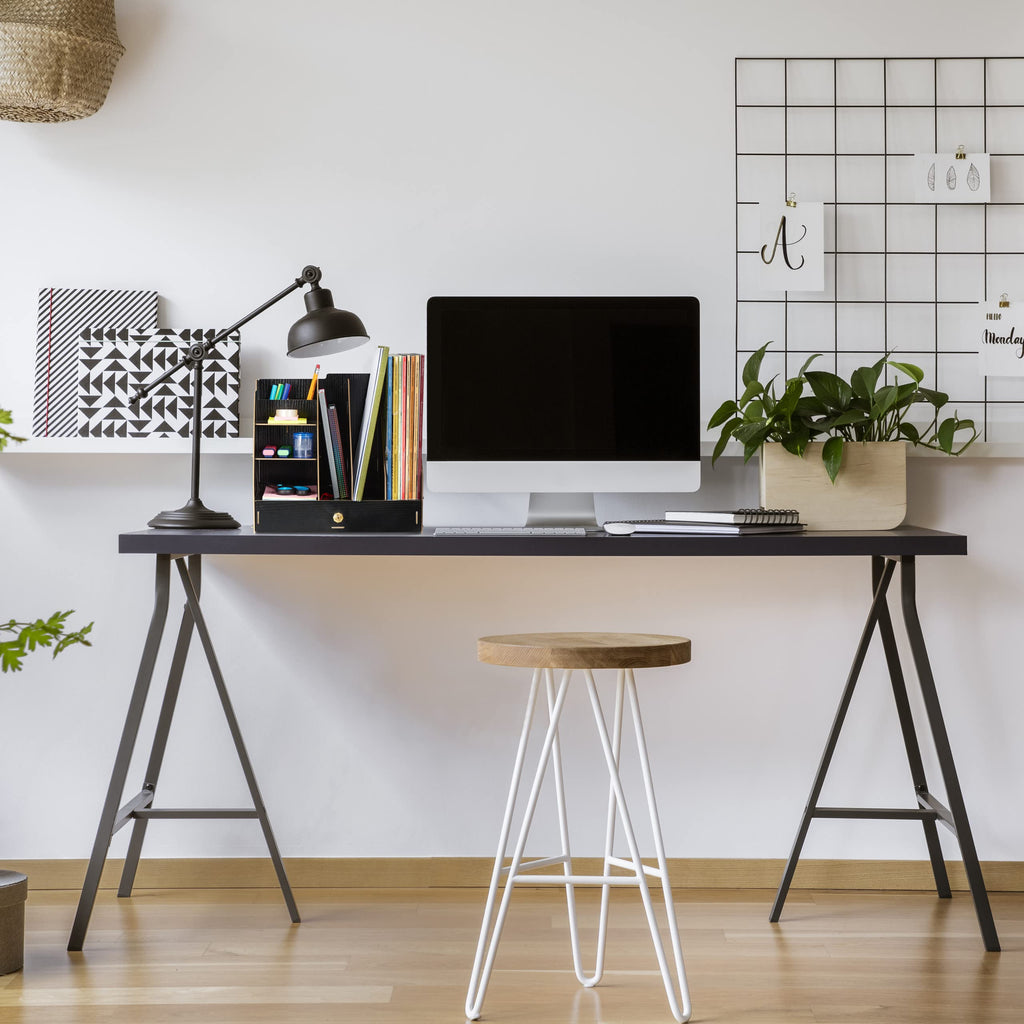 Relaxdays Schreibtisch-Organizer MDF, hellbraun