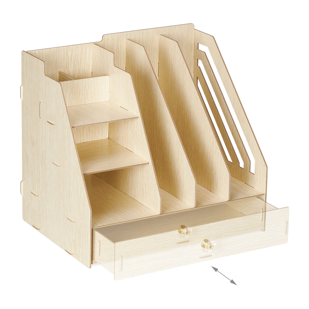 Relaxdays Schreibtisch-Organizer MDF, hellbraun