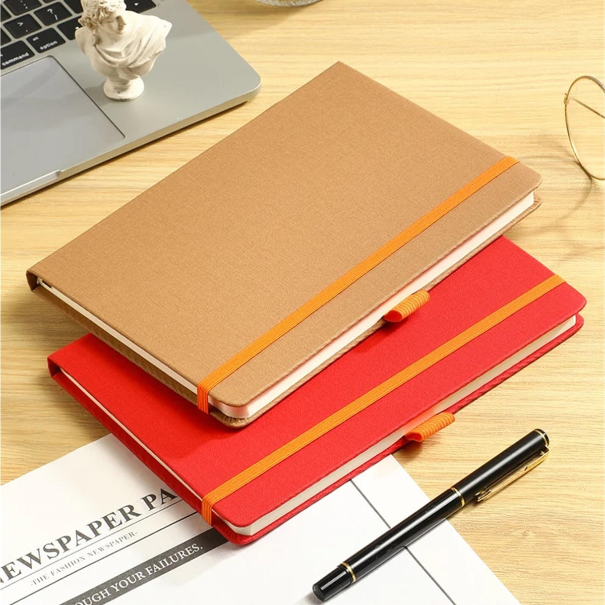 Notizbuch, PU-Leder-Taschen-Notizbuch, Hardcover-Schuber, 1 Stück(Brown)