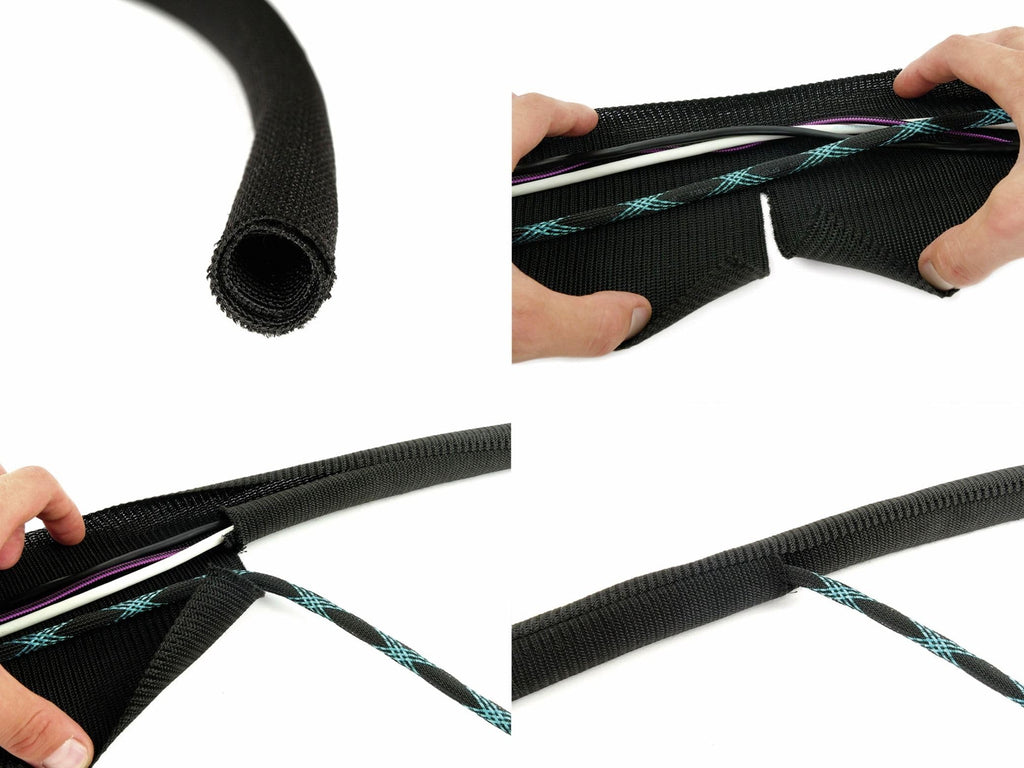 Cable Tube Kabelschlauch, zuschneidbar, 2m x 25mm, Schwarz