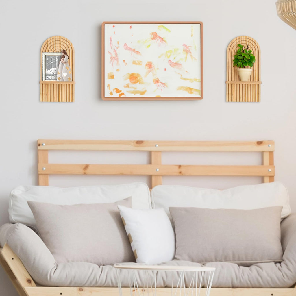 Wandregal Holz Boho Wanddeko, Kinderzimmer Regale Wand Deko