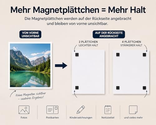 MYMIND® Magnetplättchen selbstklebend Magnet Klebepads 350 Stück