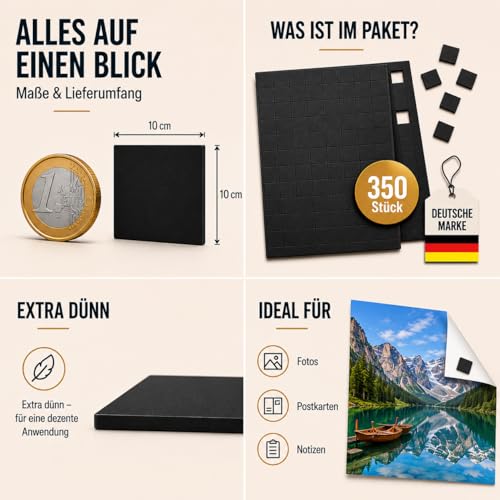 MYMIND® Magnetplättchen selbstklebend Magnet Klebepads 350 Stück