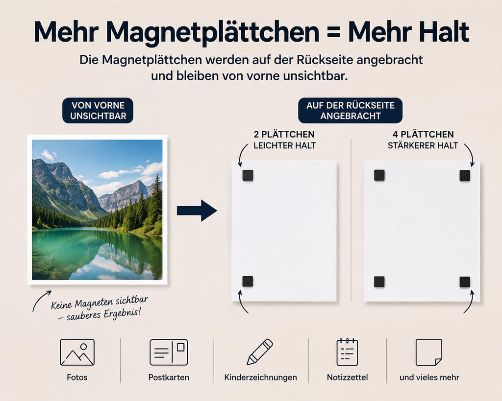 MYMIND® Magnetplättchen selbstklebend Magnet Klebepads 350 Stück