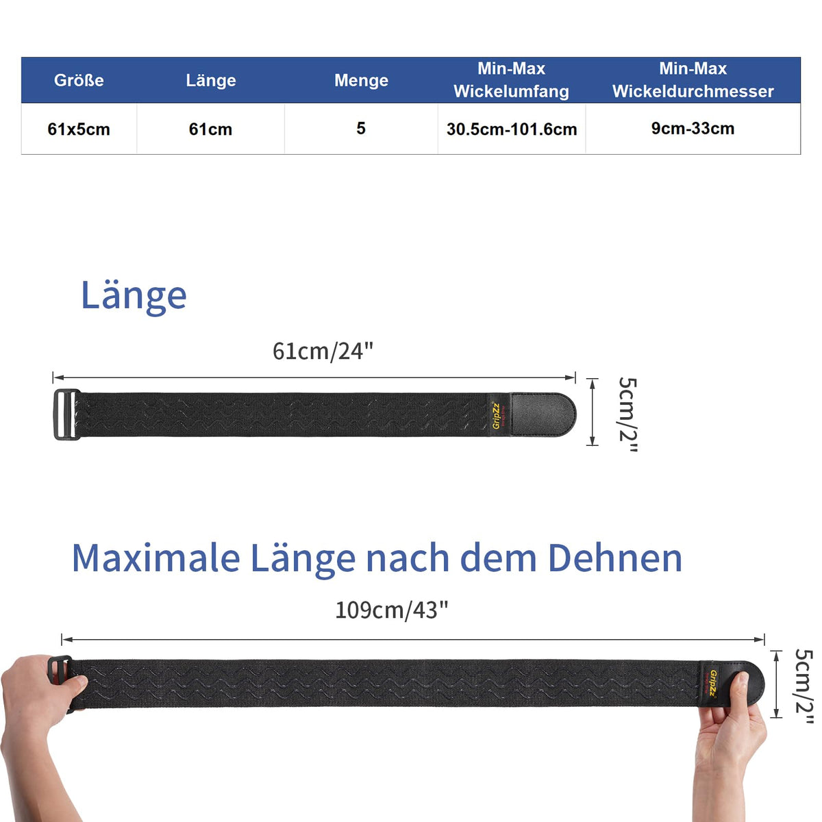 Elastische Gurtbänder Gurte mit Klettverschluss, Kabel-Klettband