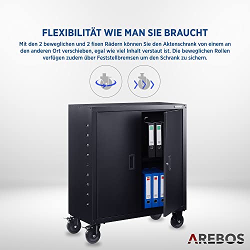 Arebos Aktenschrank | Büroschrank | Lagerschrank | Materialschrank