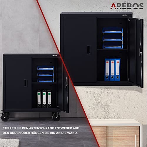 Arebos Aktenschrank | Büroschrank | Lagerschrank | Materialschrank