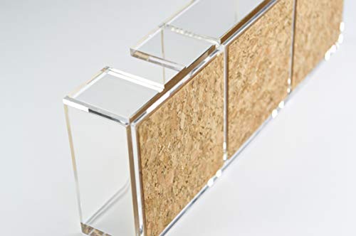 Schreibtisch Organizer Acryl Transparent mit Gold – 3 Fächer Ablage für Notizen, Büro & Kosmetik – moderner Desk Organizer