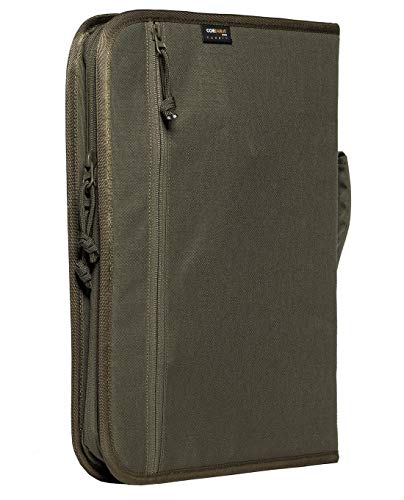 Tasmanian Tiger TT File Server MKII Din A4 Ringordner Schreibmappe, Organizer Dokumenten-Tasche mit integr. Ringordner & Klemmbrett (Oliv)