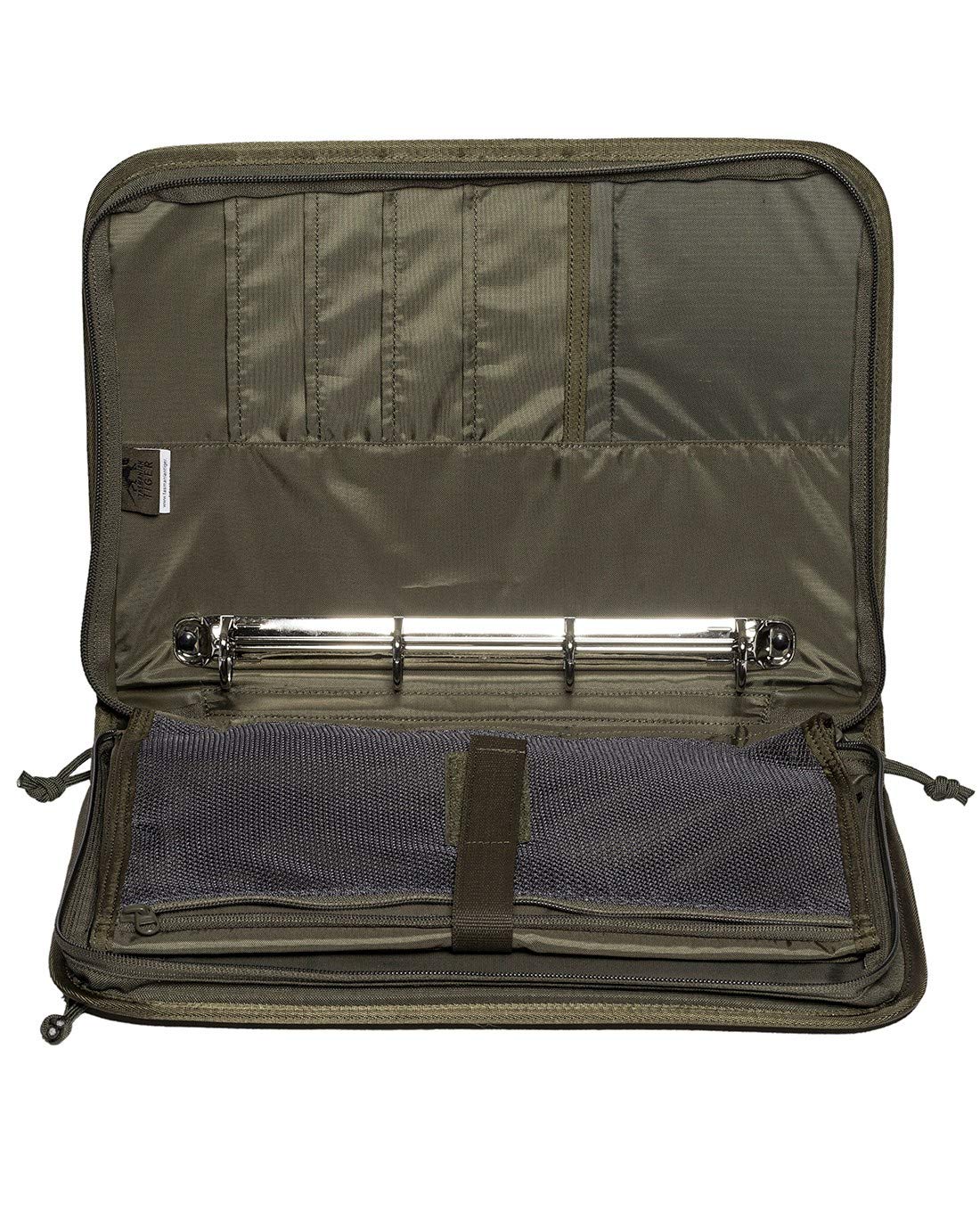 Tasmanian Tiger TT File Server MKII Din A4 Ringordner Schreibmappe, Organizer Dokumenten-Tasche mit integr. Ringordner & Klemmbrett (Oliv)