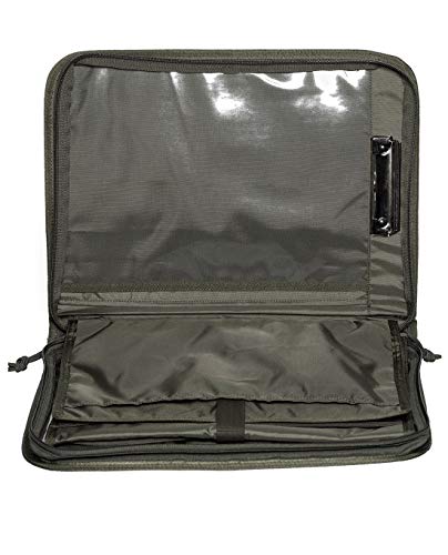 Tasmanian Tiger TT File Server MKII Din A4 Ringordner Schreibmappe, Organizer Dokumenten-Tasche mit integr. Ringordner & Klemmbrett (Oliv)