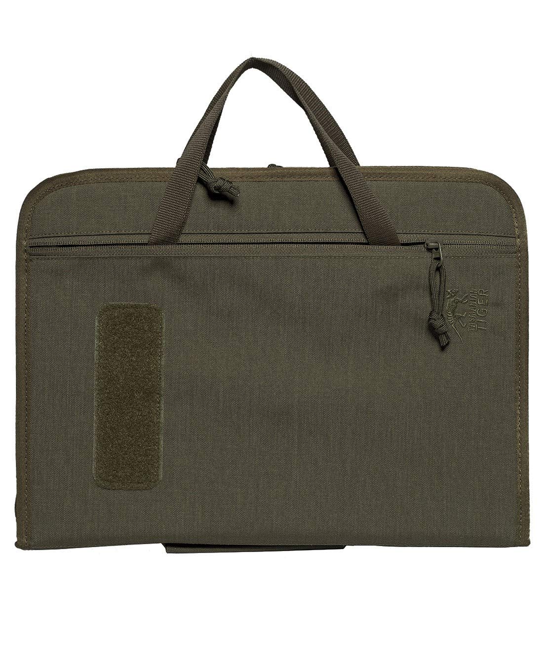 Tasmanian Tiger TT File Server MKII Din A4 Ringordner Schreibmappe, Organizer Dokumenten-Tasche mit integr. Ringordner & Klemmbrett (Oliv)