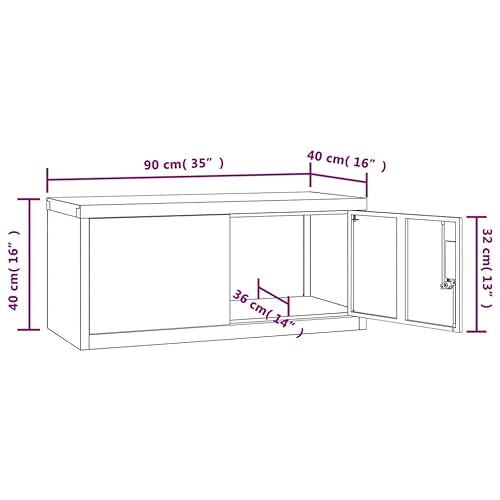 Aktenschrank Anthrazit aus pulverbeschichtetem Stahl 90x40x40 cm abschließbar mit 2 Schlüsseln Büroschrank für Dokumente Ordner und Hängeregister im Arbeitszimmer oder Homeoffice