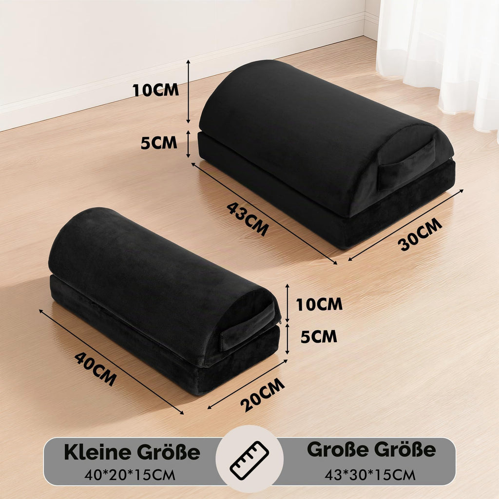 Fußstütze mit Memory-Schaum, Verstellbare Fußauflagen, Fußhocker