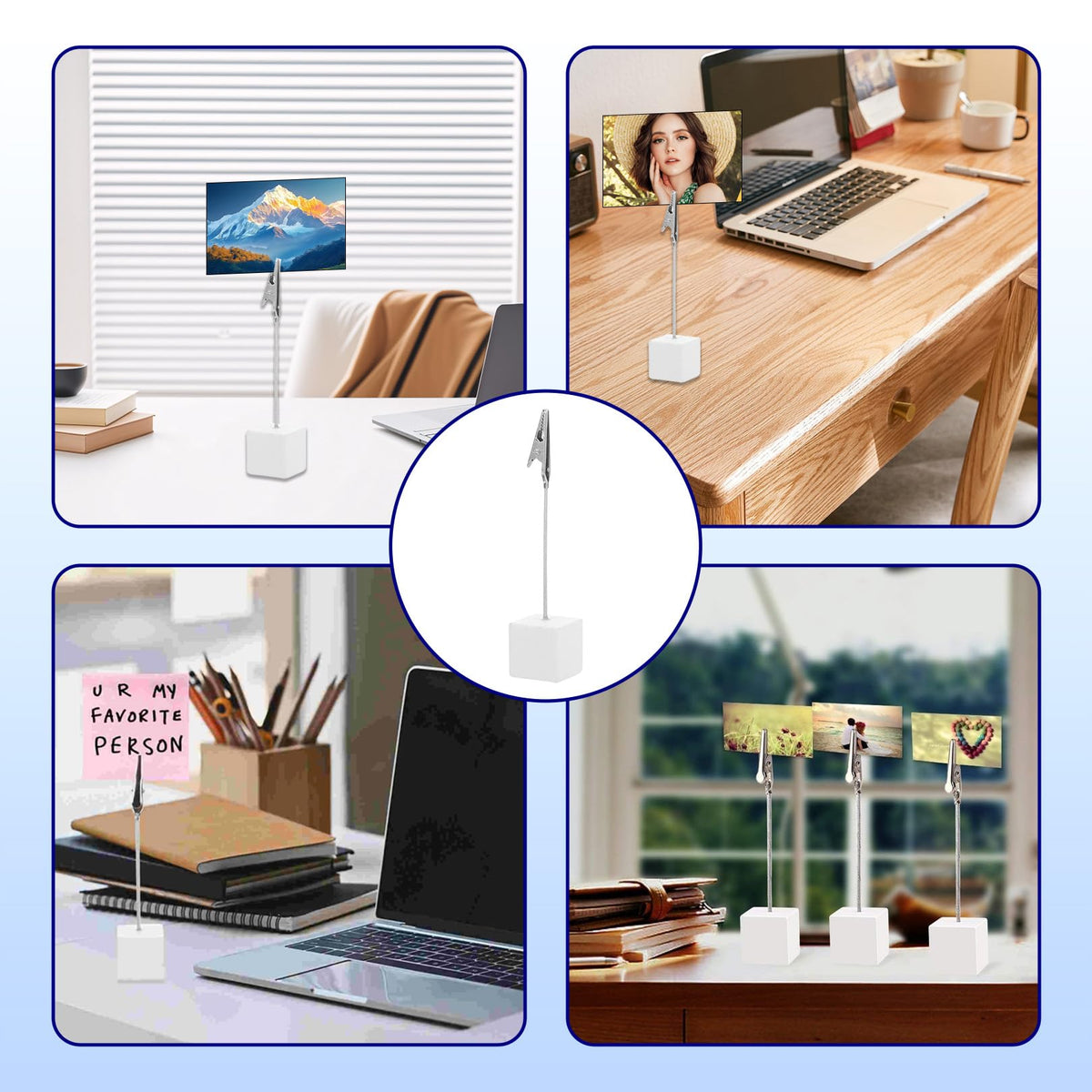 10 Stück Fotohalter mit Klammern,Tischkartenhalter Clips,Kartenhalter Tisch,Foto Halter mit Klammer,Kartenständer,Postkartenhalter Holz Fotoständer Clip für Hausdekoration,Party,Büro,Hochzeits