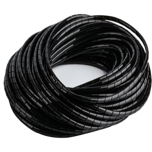 2 STK Spiral Kabelschlauch Schwarz, Universal Kabel Spiralschlauch