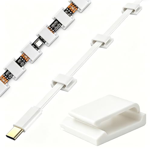 KLJ Kabelhalter selbstklebend Kabelclips Led Streifen Halterung 50 Stück