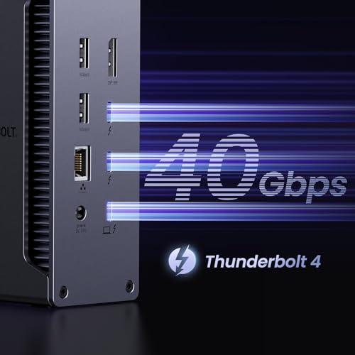 UGREEN Thunderbolt 4 Dock, 90W Aufladen, 40Gbps TBT4 Docking Station