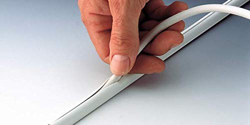 Inofix cablefix Selbstklebender Flexibler Kabelkanal 8 x 7 mm, 1m lang; 4er Set (weiß)
