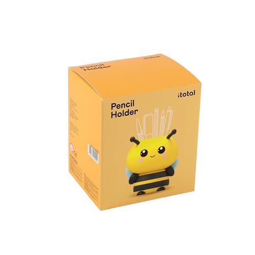 I-TOTAL - 3D-Stifthalter – Schreibtisch-Organizer im Kawaii-Stil für Stifte und Zubehör, Geschenkidee (BEE)