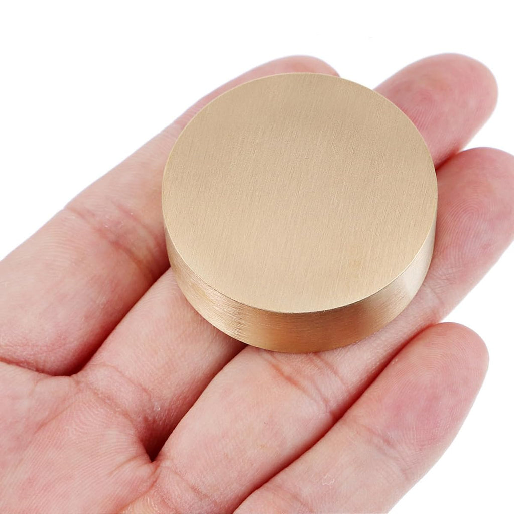 Sarini Briefbeschwerer aus Messing, chinesische Kalligraphie, Briefbeschwerer zum Halten von Papier, Messing, kreative runde Waage, Messing, Kalligraphie-Werkzeug, Bürobedarf, 4 cm