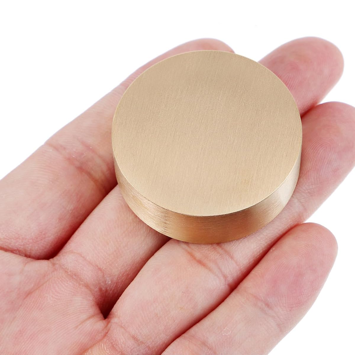 Sarini Briefbeschwerer aus Messing, chinesische Kalligraphie, Briefbeschwerer zum Halten von Papier, Messing, kreative runde Waage, Messing, Kalligraphie-Werkzeug, Bürobedarf, 4 cm