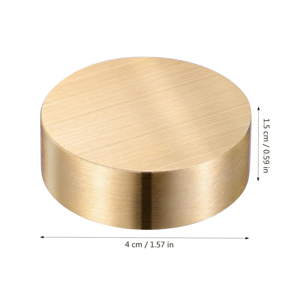 Sarini Briefbeschwerer aus Messing, chinesische Kalligraphie, Briefbeschwerer zum Halten von Papier, Messing, kreative runde Waage, Messing, Kalligraphie-Werkzeug, Bürobedarf, 4 cm