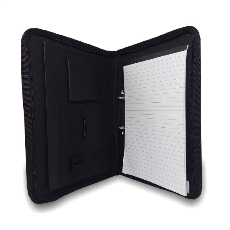 Feuerwehr Schreibmappe 3M Scotchlite/mit individuellem Text/Einsatzorganizer HuPf Style mit Reflexstreifen auch für THW Rettungsdienst