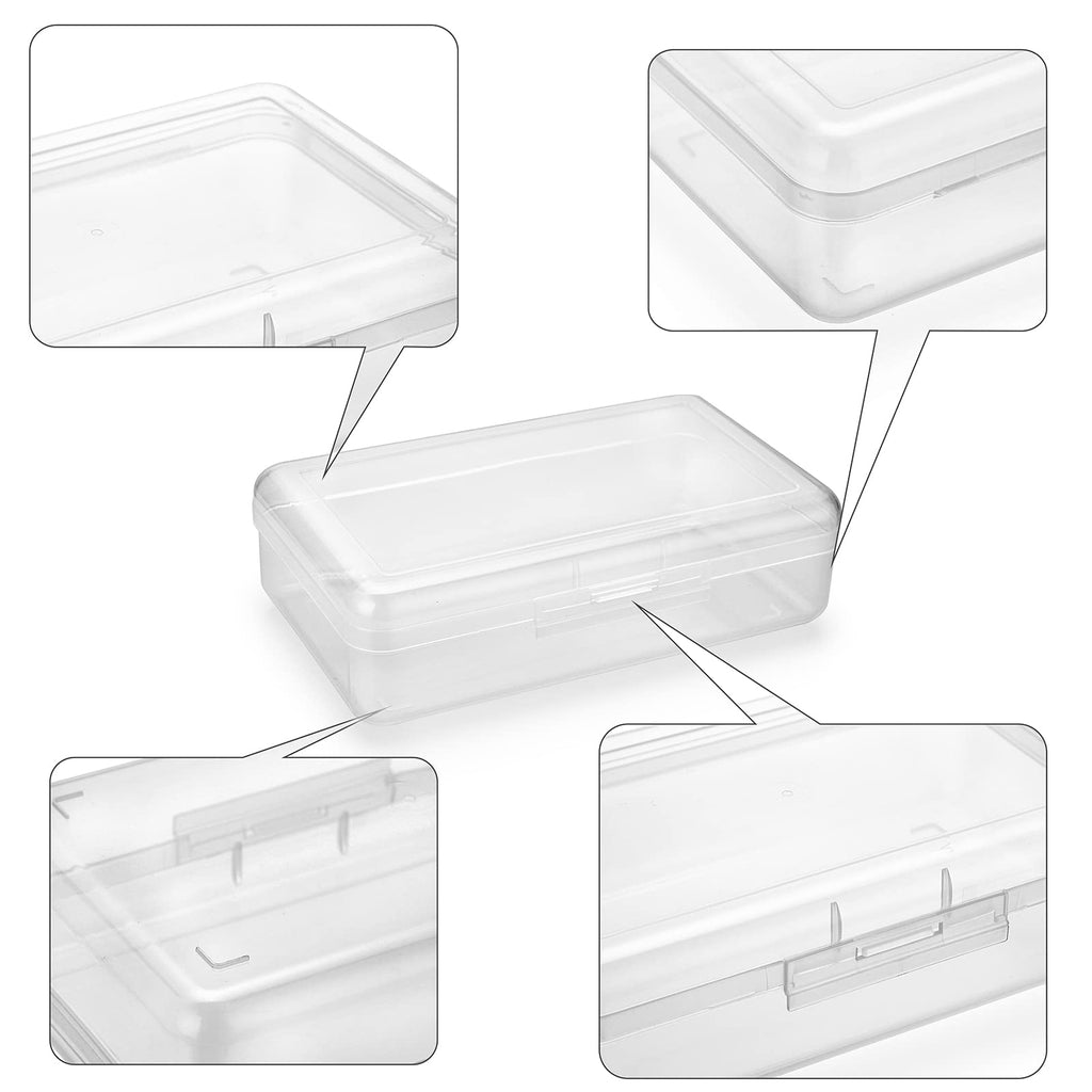 BSTKEY 5 Pack Plastik Bleistift Box Halter Bleistift Case, Home Office Utility Storage Box Cubby Bin Organizer Case für Schreibwaren, klar