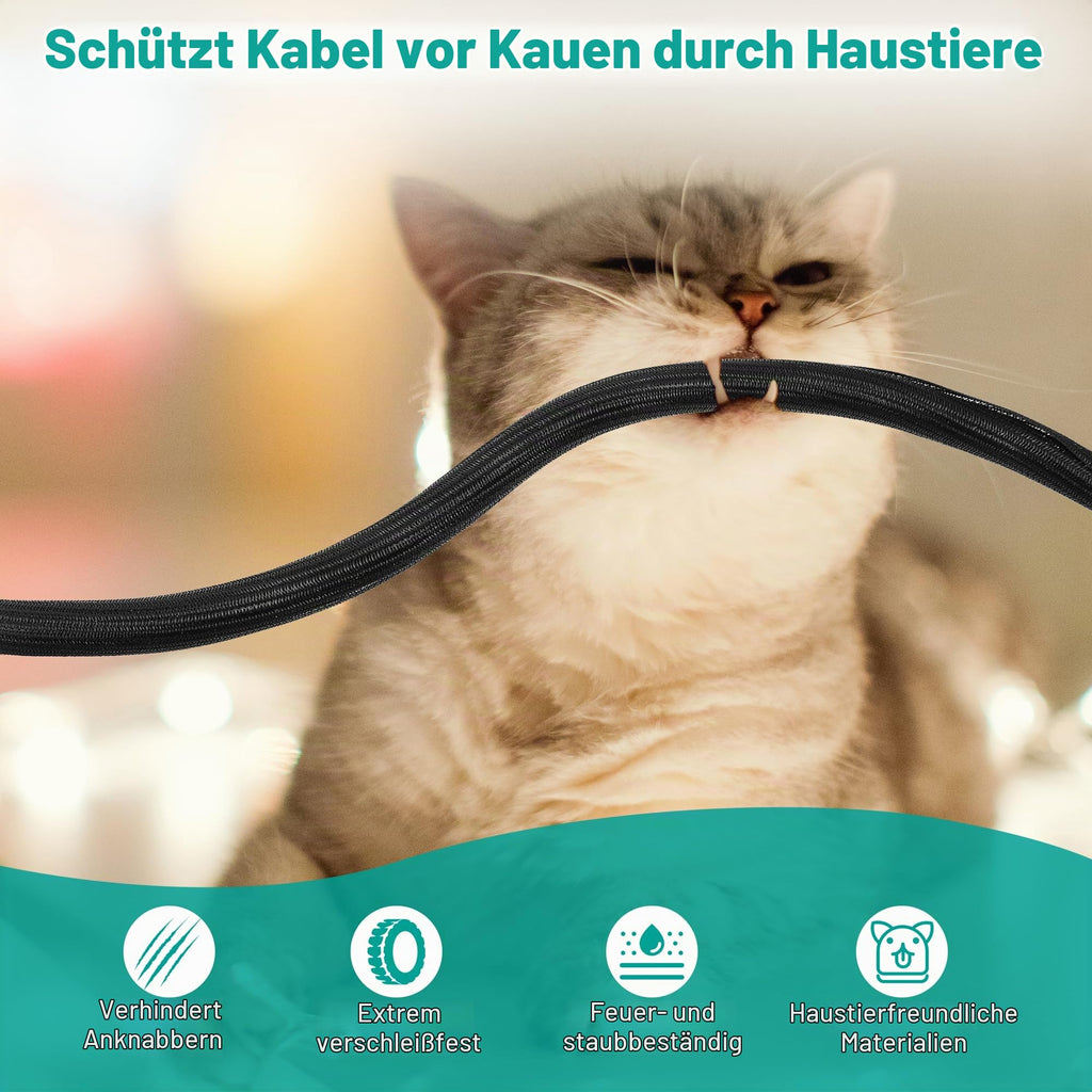 3m Kabelschlauch, ID 25MM-30 Kabelschlauch Selbstschließend Kabel Sleeve,