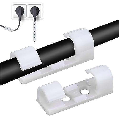 60 Stück Selbstklebende Kabelhalter Kabelclips, Kabelklemmen