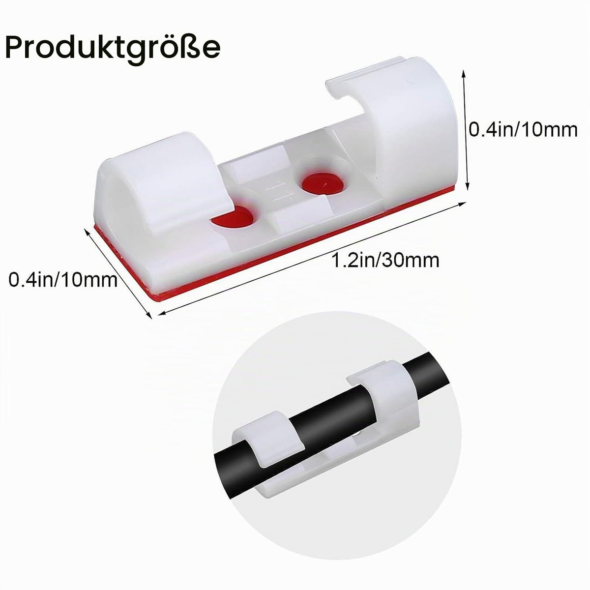 60 Stück Selbstklebende Kabelhalter Kabelclips, Kabelklemmen