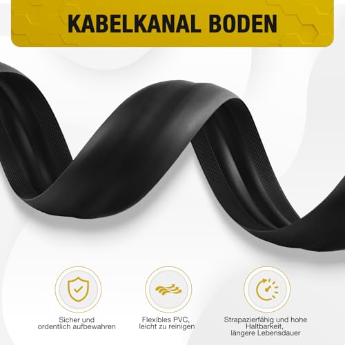 Kabelkanal Boden Kabelbrücke Boden kabelkanal flach für Netzkabel, Leicht zu Schneiden für Haus, Büro, Schule, Konzerte
