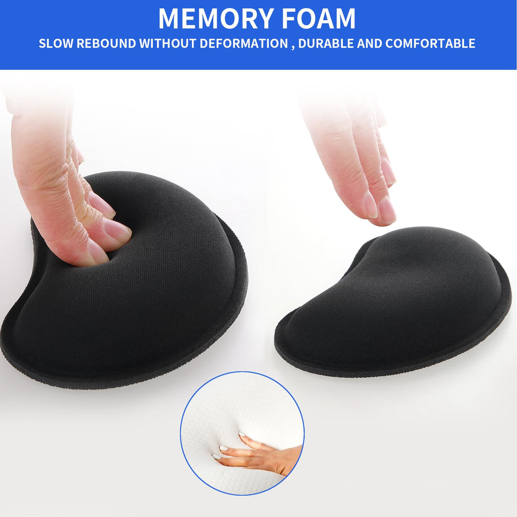 2 Stk Handauflage,Handgelenkauflage Maus,Ergonomische Handballenauflage Rutschfest,Mauspad mit Gelkissen,Handgelenkstütze Pad Mit Memory-Schaum,Mouse Wrist Rest,für Offfice Heim Computer Laptop Maus