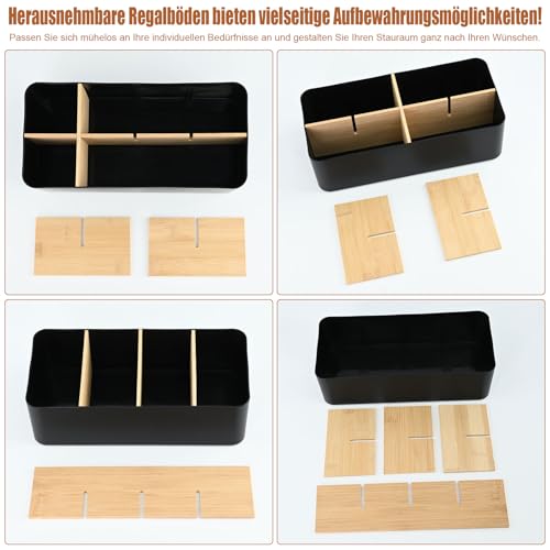 Schreibtisch Organizer mit 8 Fächern, Schwarz