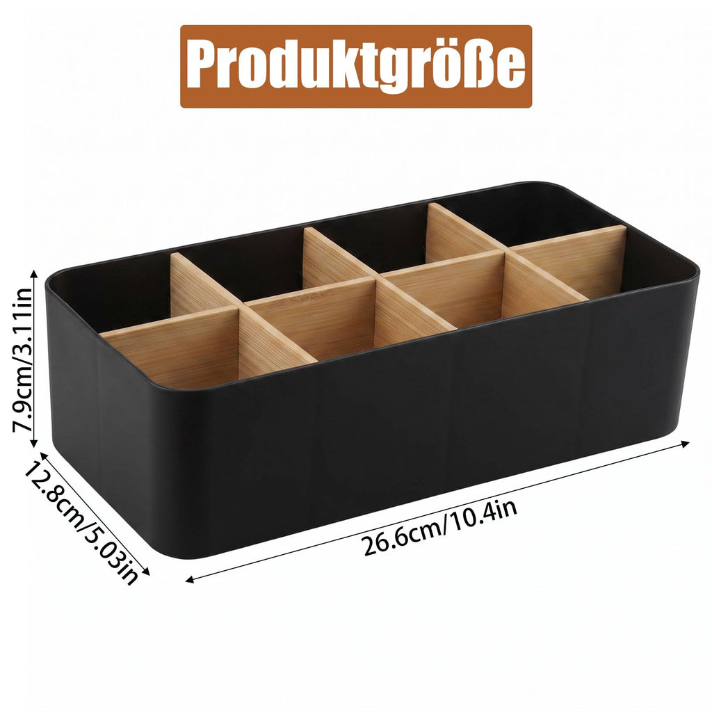 Schreibtisch Organizer mit 8 Fächern, Schwarz