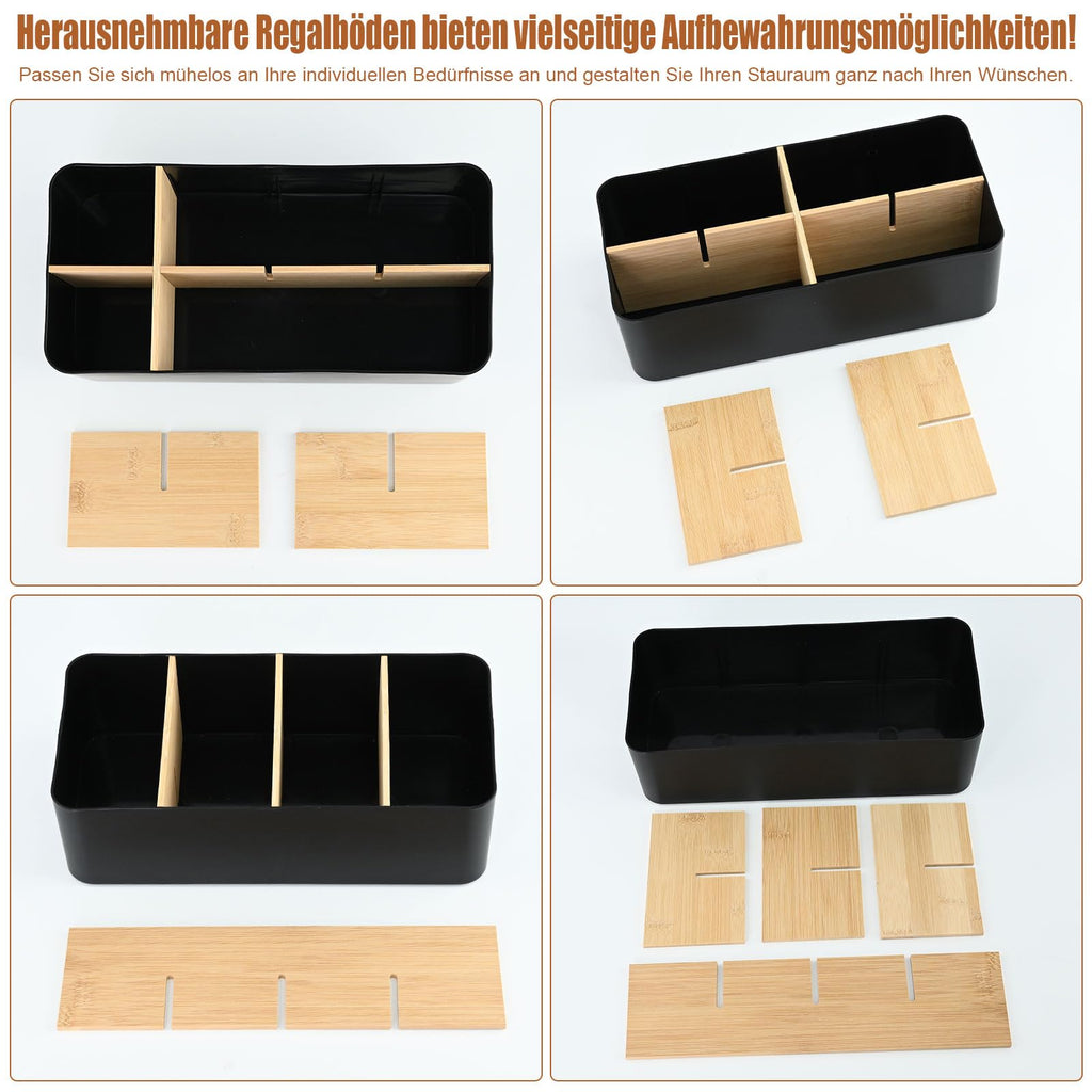 Schreibtisch Organizer mit 8 Fächern, Schwarz