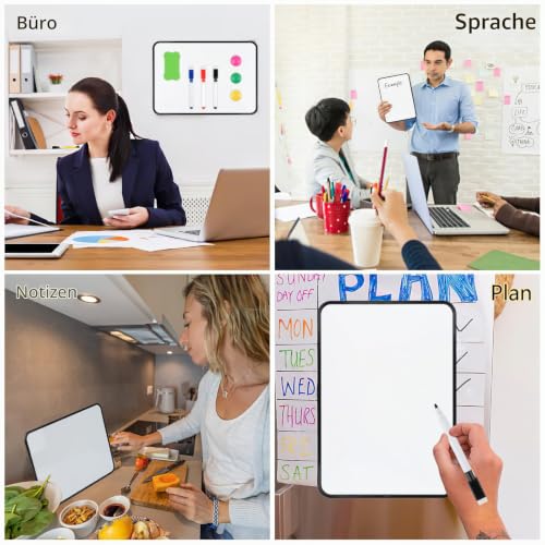Magnettafel A4Whiteboard,30x21cm Doppelseitig Klein Schreibtafel Abwischbar