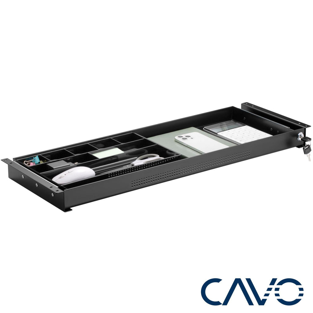CAVO Dokumentenschublade abschließbar aus Stahl 740 x 250 mm