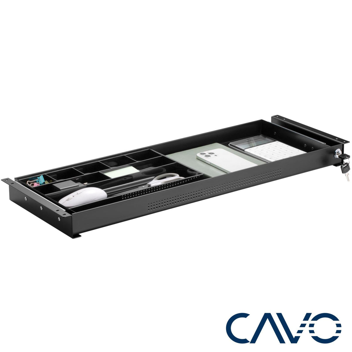 CAVO Dokumentenschublade abschließbar aus Stahl 740 x 250 mm