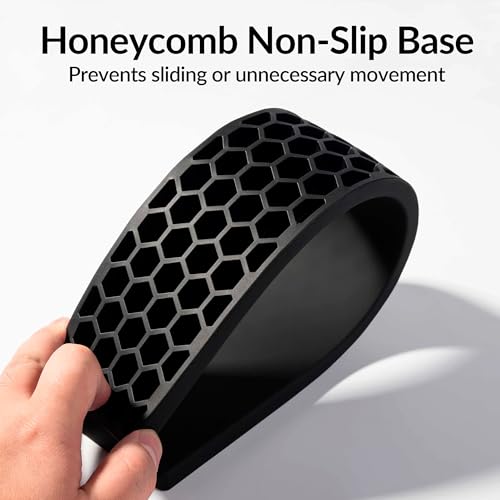 Keychron Schwarze Silikon-Handgelenk- und Handballenauflage, 327 mm (12,89 Zoll) für 75% kompakte Tastatur-Serie V1/V2/Q1/Q2 & Lemokey P1 (Pro/Max/HE) – rutschfeste Unterseite – glatte und weiche